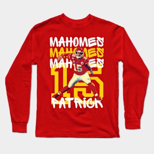 Patrick Mahomes chiefs pixel art Long Sleeve T-Shirt